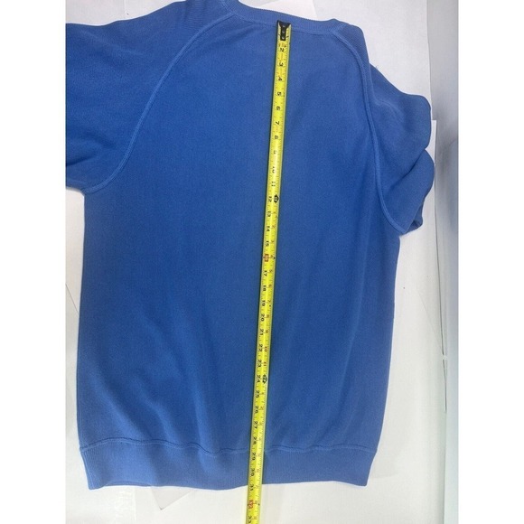 Peru Unlimited Mens Sweater Size Large Blue Crew Neck Pima Cotton Interlock - Picture 11 of 12